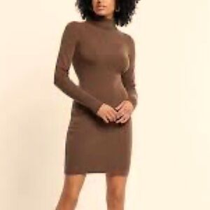 Express Turtleneck Sweater Mini Dress